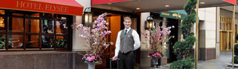 Tapete personalizado con logotipo para entrada de Hotel